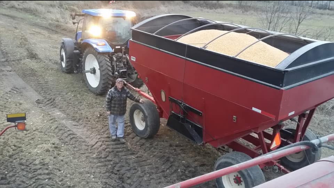Bobby with a tractor